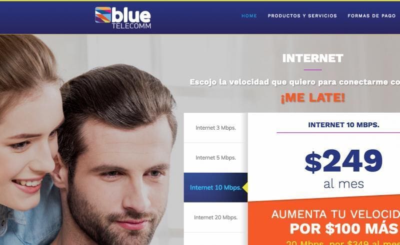 Teléfono para contratar Blue Telecomm