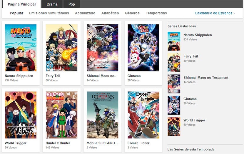 Manga y Anime en Crunchyroll