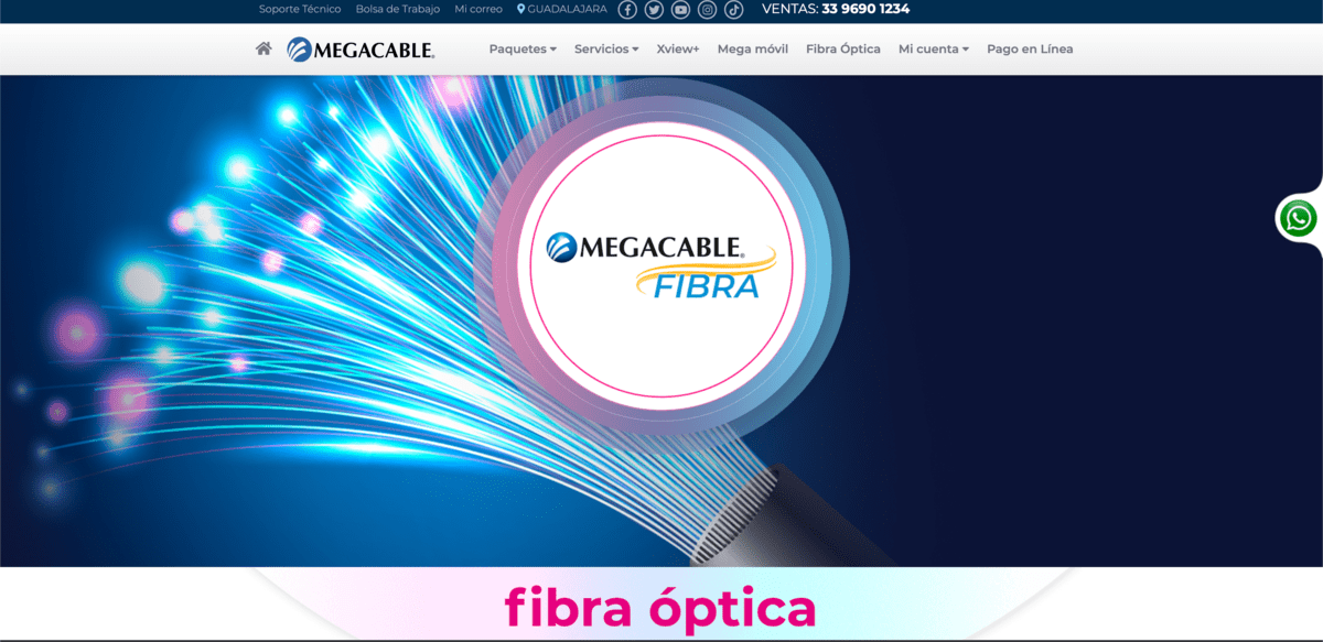 Internet de Fibra óptica de Megacable