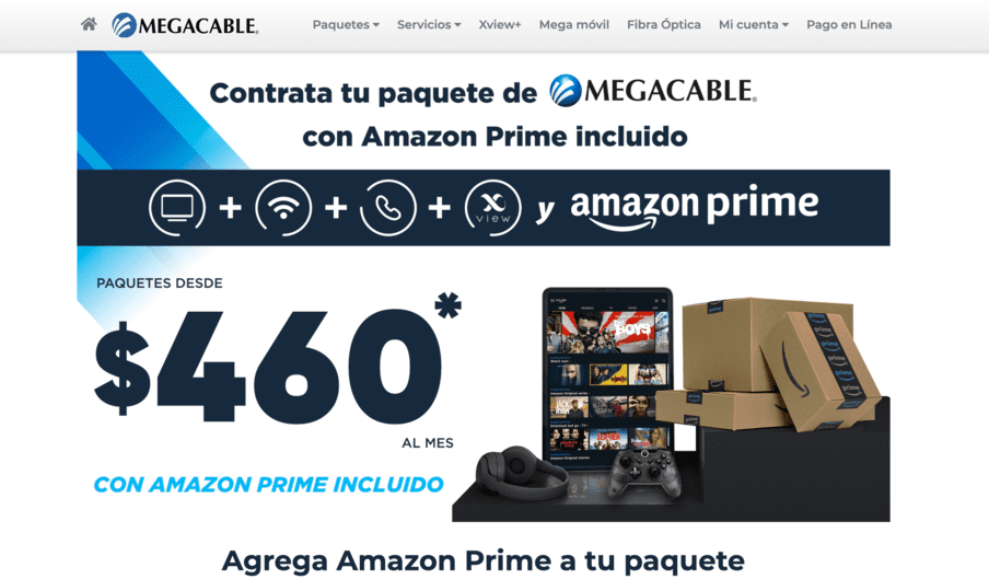 Activar Amazon Prime con Megacable