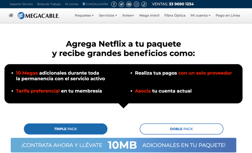 Activa Netflix con Megacable